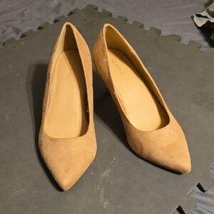 Torrid Tan Faux Suede Heels